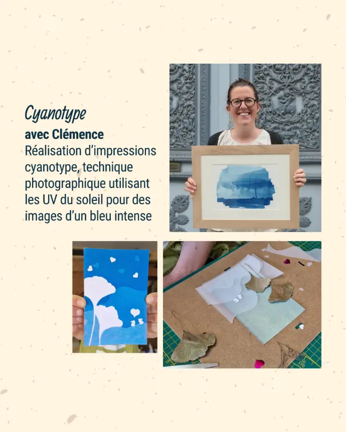 Atelier artistique cyanotype 